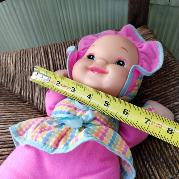 Baby's First Giggles 13" Baby Doll Plush Soft Body Pink Girl Baby Doll Lovey - Picture 13 of 15